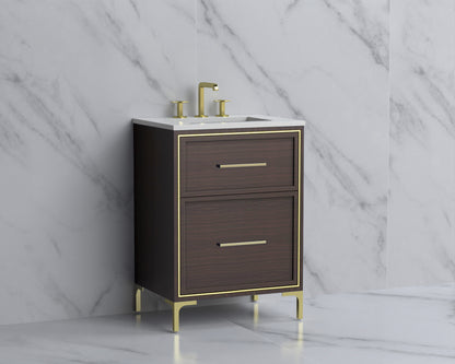 Profile 24" Free Standing Vanity Cabinet with Trendsitional Feet