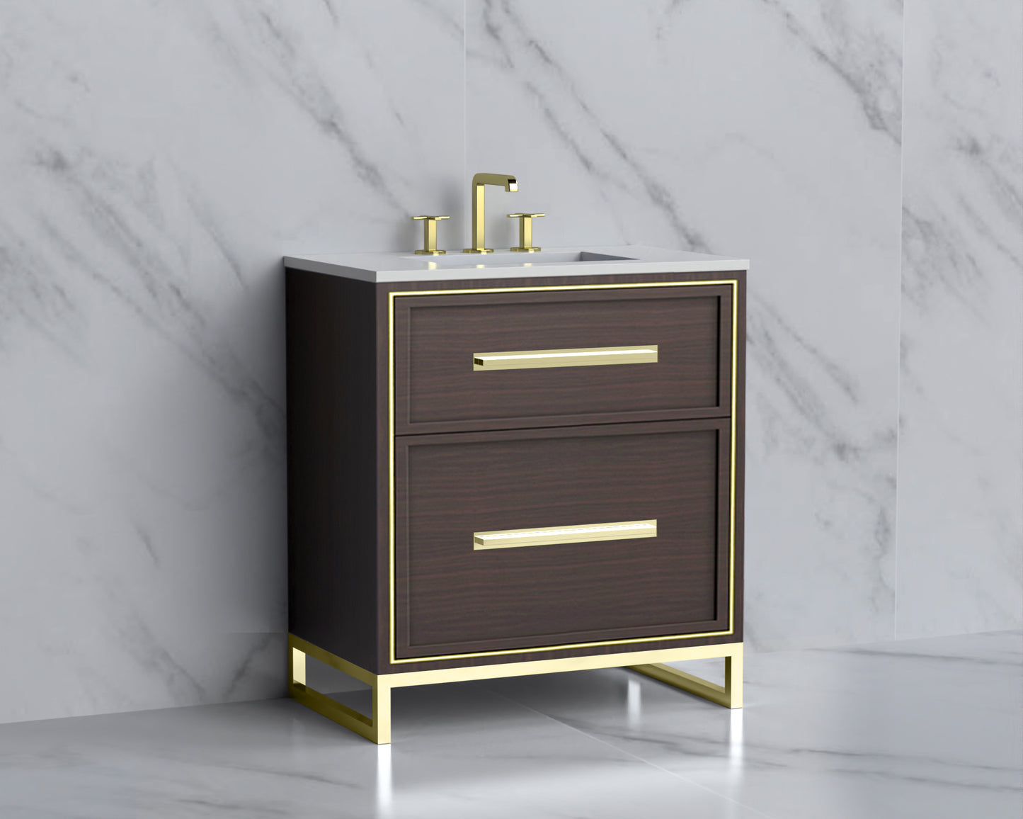 Profile 30" Free Standing Vanity Cabinet with Contempo Feet/Base