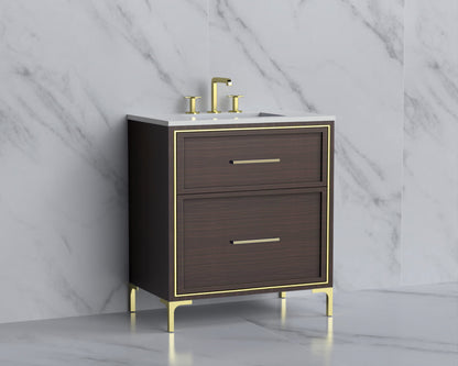 Profile 30" Free standing Vanity Cabinet with Trendsitional Feet