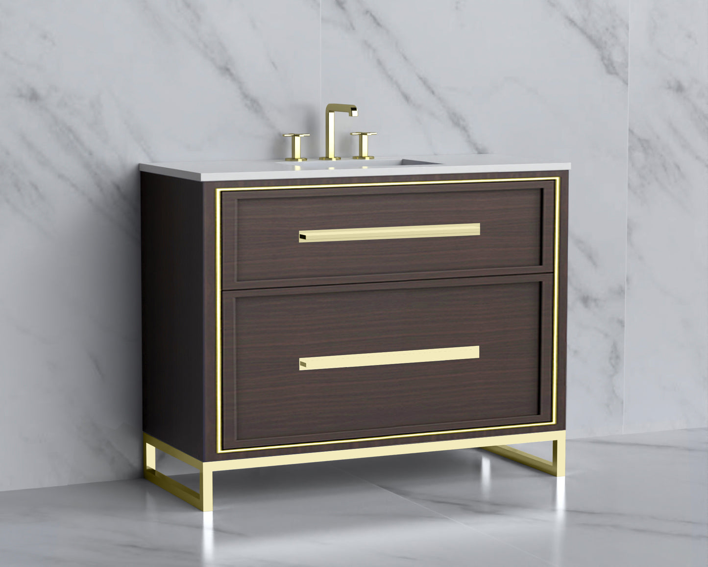 Profile 42" Free Standing Vanity Cabinet