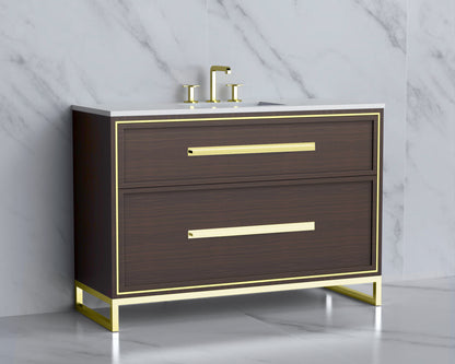 Profile 48C" Free Standing Vanity Cabinet with Contempo Feet/Base