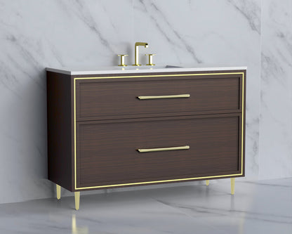 Profile 48C" Free standing Vanity Cabinet with Mid-Century Feet
