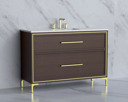 Profile 48C" Free standing Vanity Cabinet with Trendsitional Feet