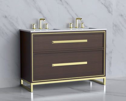 Profile 48D" Free Standing Vanity Cabinet with Contempo Feet/Base