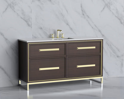 Profile 60C" Free Standing Vanity Cabinet with Contempo Feet/Base