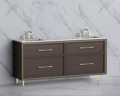 Profile 72" Free standing Vanity Cabinet with Mid-Century Feet