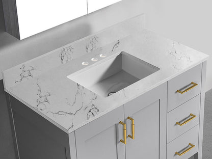 Quartzstone Countertop, 42" x 18" x 3/4"