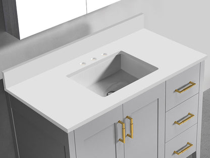 Quartzstone Countertop, 42" x 18" x 3/4"
