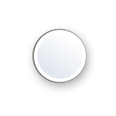 "O" Mirror, Round, Plain Edge
