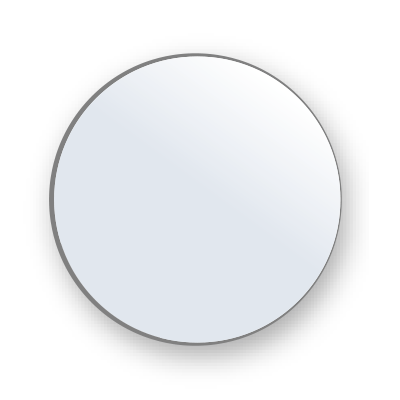 "O" Mirror, Round, Plain Edge