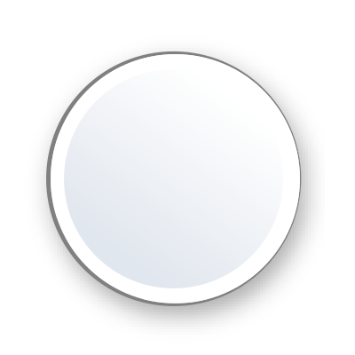 "O" Mirror, Round, Plain Edge