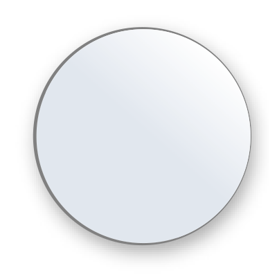 "O" Mirror, Round, Plain Edge