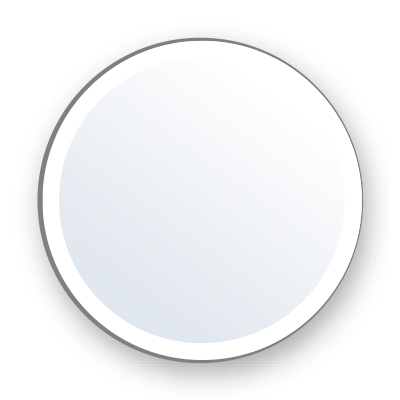 "O" Mirror, Round, Plain Edge