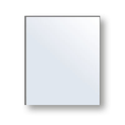 Vetro Mirror, 16"x 36" x 3/4", Rectangular