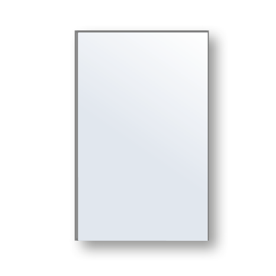 Vetro Mirror, 16"x 36" x 3/4", Rectangular