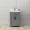 Custom image for Dark Gray with Matte Black Trim / Carrara Cultured Marble / No Mirror
