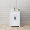 Custom image for White with Matte Black Trim / Carrara Cultured Marble / No Mirror