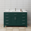 Custom image for Green with Brushed Nickel Trim / Carrara Cultured Marble / No Mirror