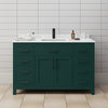 Custom image for Green with Matte Black Trim / Carrara Cultured Marble / No Mirror