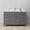 Custom image for Dark Gray with Brushed Nickel Trim / White Cultured Marble / No Mirror
