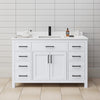 Custom image for White with Matte Black Trim / White Cultured Marble / No Mirror