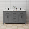 Custom image for Dark Gray with Matte Black Trim / Carrara Cultured Marble / No Mirror