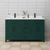 Custom image for Green with Matte Black Trim / White Cultured Marble / No Mirror