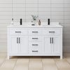 Custom image for White with Matte Black Trim / White Cultured Marble / No Mirror