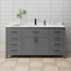 Custom image for Dark Gray with Matte Black Trim / Carrara Cultured Marble / No Mirror