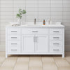 Custom image for White with Brushed Nickel Trim / White Cultured Marble / No Mirror