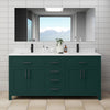 Custom image for Green with Matte Black Trim / Carrara Cultured Marble / No Mirror