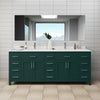 Custom image for Green with Brushed Nickel Trim / Carrara Cultured Marble / No Mirror