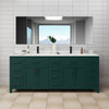 Custom image for Green with Matte Black Trim / Carrara Cultured Marble / No Mirror