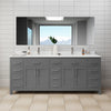 Custom image for Dark Gray with Brushed Nickel Trim / Carrara Cultured Marble / No Mirror