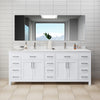 Custom image for White with Brushed Nickel Trim / White Cultured Marble / No Mirror