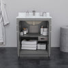 Custom image for Dark Gray with Matte Black Trim / White Quartz / No Mirror