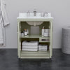 Custom image for Light Green with Brushed Nickel Trim / White Quartz / No Mirror