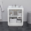 Custom image for White with Matte Black Trim / White Quartz / No Mirror
