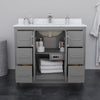 Custom image for Dark Gray with Matte Black Trim / White Quartz / No Mirror