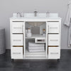 Custom image for White with Satin Bronze Trim / Giotto Quartz / No Mirror