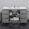 Custom image for Dark Gray with Brushed Nickel Trim / Giotto Quartz / 58