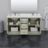 Custom image for Light Green with Brushed Nickel Trim / White Quartz / No Mirror