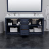 Custom image for Dark Blue with Brushed Nickel Trim / White Cultured Marble / No Mirror