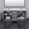 Custom image for Dark Gray with Matte Black Trim / White Carrara Marble / No Mirror