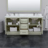 Custom image for Light Green with Brushed Nickel Trim / White Quartz / 70