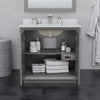 Custom image for Dark Gray with Matte Black Trim / White Cultured Marble / No Mirror