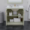 Custom image for Light Green with Matte Black Trim / Carrara Cultured Marble / No Mirror