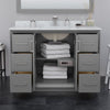 Custom image for Dark Gray with Brushed Nickel Trim / Carrara Cultured Marble / No Mirror