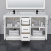 Custom image for White with Brushed Nickel Trim / White Cultured Marble / No Mirror