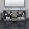 Custom image for Dark Gray with Brushed Nickel Trim / White Cultured Marble / 70